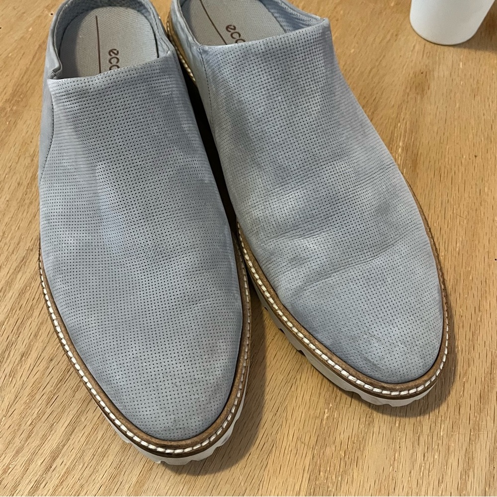 ECCO Womens Modern Tailored Slide Mule in Grey - Picture 3 of 7